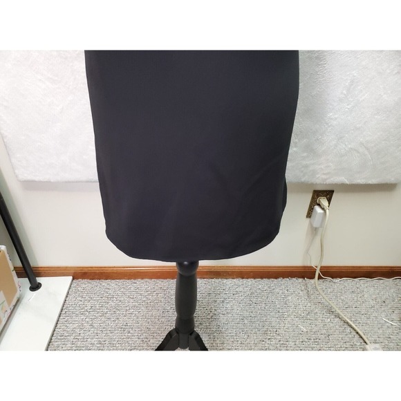 Lulus Shift Dress Women's XS Black Mesh Panel Polyester Lined Tasseled Side Zip - Picture 3 of 10